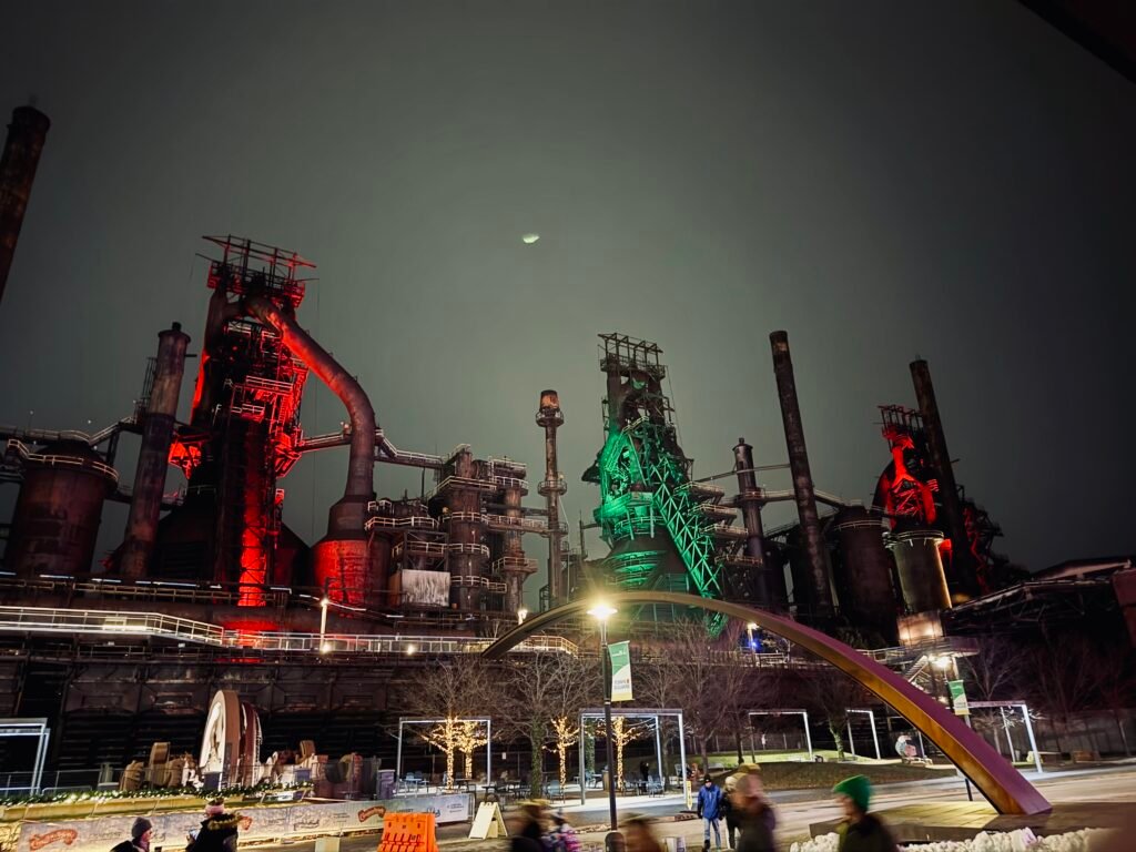SteelStacks at Christmas in Bethlehem, Pa